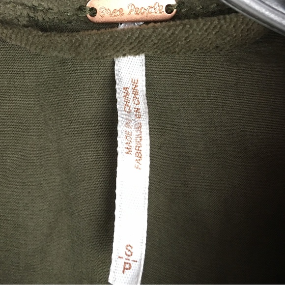 Free People Everlyn Velvet Cotton Blend Cropped Jacket in Moss/Dark Olive Size S - Picture 10 of 13